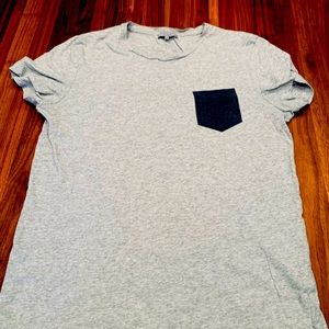 COS T-Shirt (Grey) in Medium w Printed Pocket